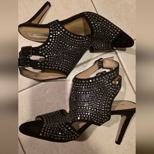 Black Studded Women's Heels 10